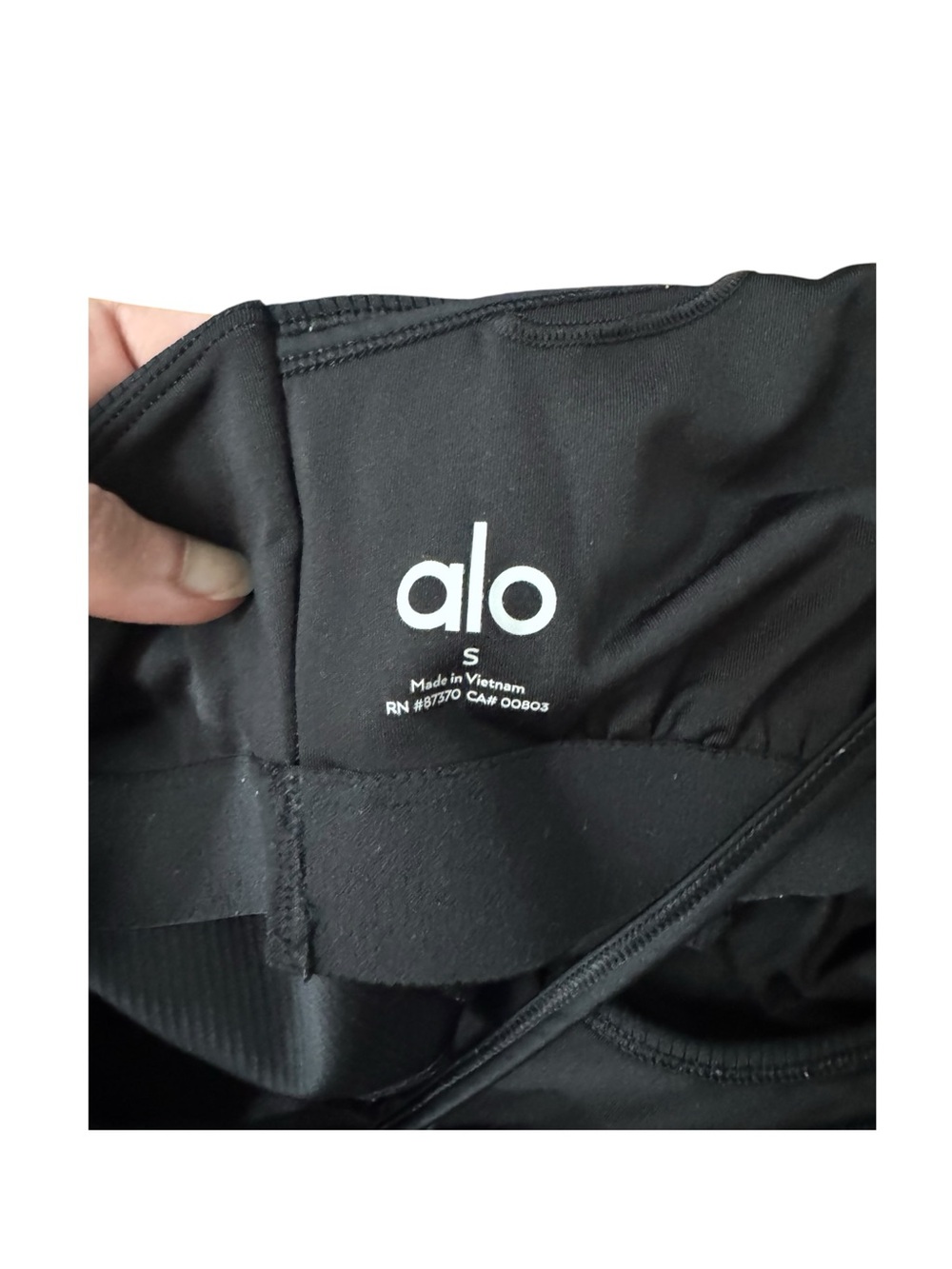 ALO YOGA | Ribbed Airlift Enchanted Bra Tank Top in Black, Size Small - Picture 7 of 8